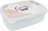 Broodtrommel Wit - Lunchbox - Brooddoos - Familie - 'Bonuskind' - Spreuken - Quotes - 18x12x6 cm - Volwassenen