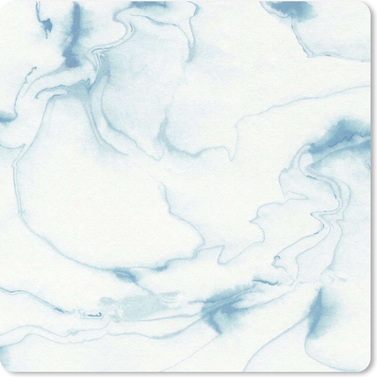 Muismat 20x20 cm - Mousepad Marmer - Blauw - Patronen - Muismatten