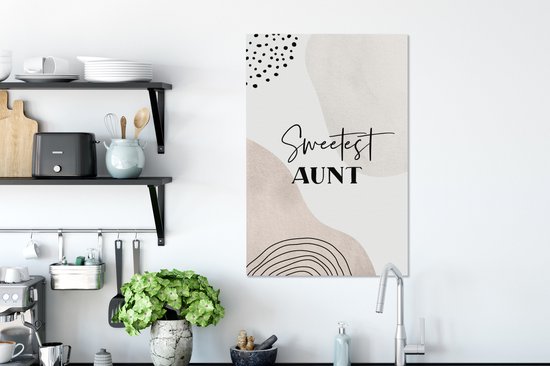 Canvas Schilderij Spreuken - Tante - Liefde - Aunt - 60x90 cm - Wanddecoratie