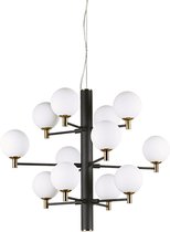 Ideal Lux Copernico - Hanglamp Modern - Zwart - H:172.5cm   - G9 - Voor Binnen - Metaal - Hanglampen -  Woonkamer -  Slaapkamer - Eetkamer