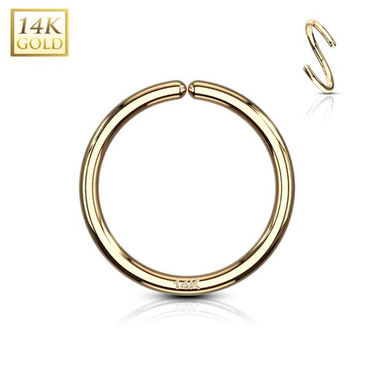 14kt goud buigbare ring 1.2x8mm