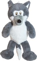 Pluche speelgoed knuffeldier Wolf van 25 cm - Dieren knuffels - Cadeau voor kinderen