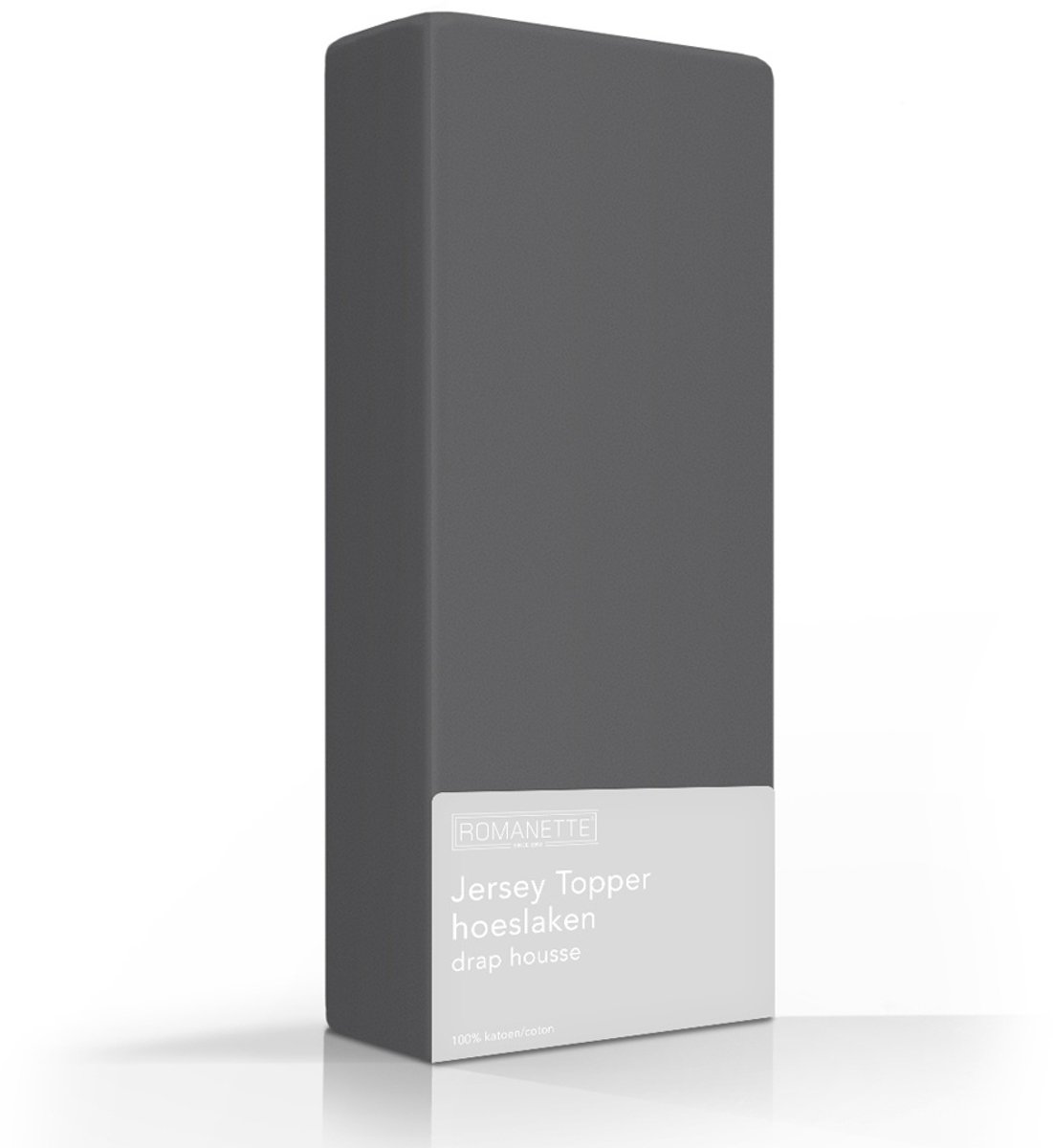 Jersey Topper - Stretch - Antraciet