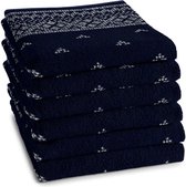 DDDDD - 6x Keukendoek - Fjord - 50 x 55 - Indigo - Set van 6 stuks