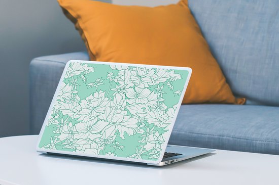 Sticker pour ordinateur portable - 14 pouces - Motifs - Vintage - Fleurs