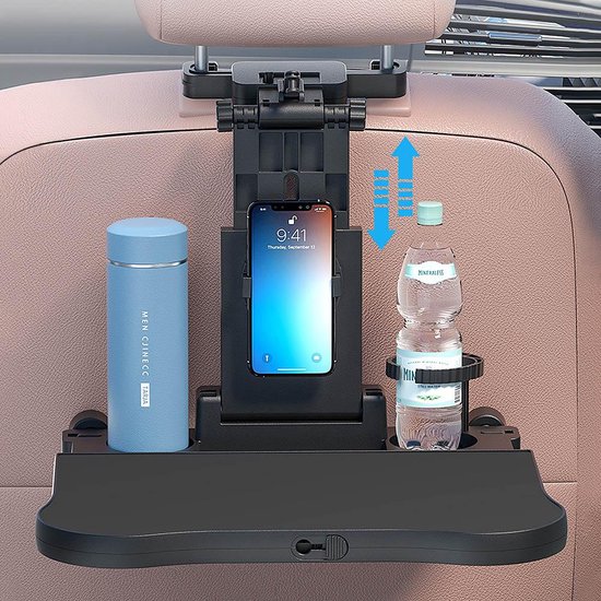 Multifunctionele Auto Tafel Voor Laptop Achterbank Snacks Fast Food Eetbak Drinken Computer Stoel Eettafel Beker hoofdsteun houder Klaptafel Stand Geschikt voor: Telefoon & Tablet iPad van Merkloos — afbeelding 4