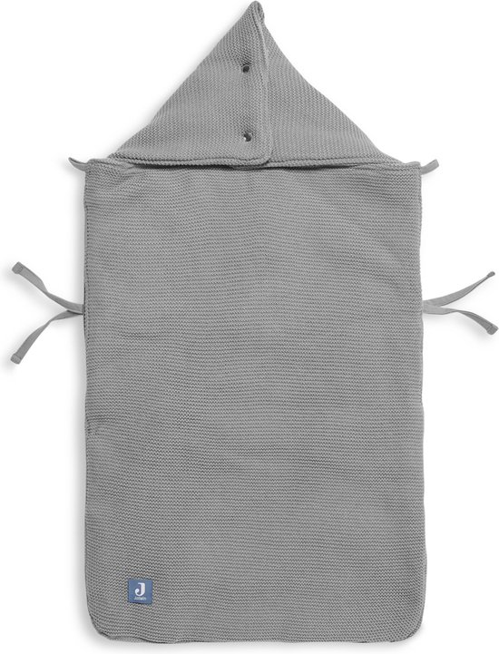 Jollein Voetenzak groep 0+ 3/5 punts gordel Basic Knit Stone Grey — afbeelding 2