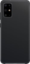 Samsung Galaxy S20 Plus Hoesje - XQISIT - Serie - Siliconen Backcover - Zwart - Hoesje Geschikt Voor Samsung Galaxy S20 Plus