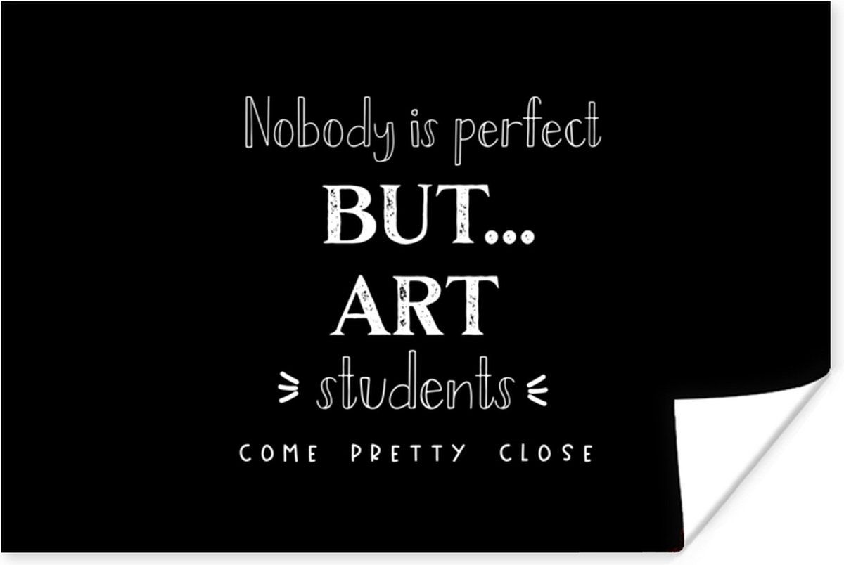 Poster Kunst - Quotes - Studeren - Studenten - 60x40 cm
