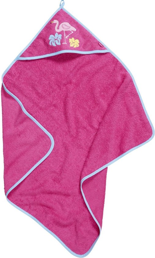 Playshoes - Serviette de bain avec capuche pour bébé - Flamingo - Rose -  taille 100x100cm | bol.com