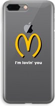 Case Company® - iPhone 8 Plus hoesje - I'm lovin' you - Soft Cover Telefoonhoesje - Bescherming aan alle Kanten en Schermrand