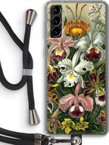 Case Company® - Samsung Galaxy S21 Plus hoesje met Koord - Haeckel Orchidae - Telefoonhoesje met Zwart Koord - Bescherming aan alle Kanten en Over de Schermrand