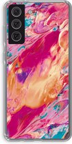 Case Company® - Samsung Galaxy S21 FE hoesje - Pastel Echoes - Soft Cover Telefoonhoesje - Bescherming aan alle Kanten en Schermrand