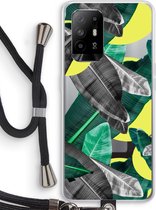 Case Company® - Oppo A94 5G hoesje met Koord - Fantasie jungle - Telefoonhoesje met Zwart Koord - Bescherming aan alle Kanten en Over de Schermrand