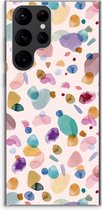 Case Company® - Samsung Galaxy S22 Ultra hoesje - Terrazzo Memphis - Soft Cover Telefoonhoesje - Bescherming aan alle Kanten en Schermrand