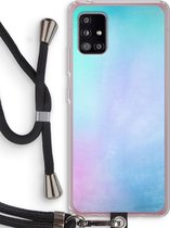 Case Company® - Samsung Galaxy A51 5G hoesje met Koord - Mist pastel - Telefoonhoesje met Zwart Koord - Bescherming aan alle Kanten en Over de Schermrand