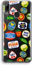 Case Company® - Huawei P Smart (2019) hoesje - Fruitsticker - Soft Cover Telefoonhoesje - Bescherming aan alle Kanten en Schermrand