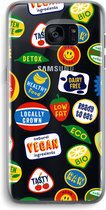 Case Company® - Samsung Galaxy S7 Edge hoesje - Fruitsticker - Soft Cover Telefoonhoesje - Bescherming aan alle Kanten en Schermrand