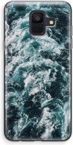 Case Company® - Samsung Galaxy A6 (2018) hoesje - Zee golf - Soft Cover Telefoonhoesje - Bescherming aan alle Kanten en Schermrand