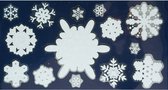 raamstickers sneeuwvlokken 24 x 44,5 cm folie wit/zilver