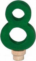 verjaardagscijfer 8 ringplug 7 cm groen