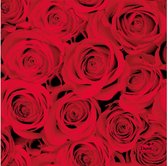 servetten Red Roses 3-laags 24 cm rood 20 stuks