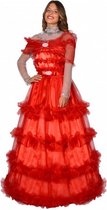 verkleedjurk dames polyester rood maat S