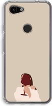 Case Company® - Google Pixel 3a hoesje - I drink wine - Soft Cover Telefoonhoesje - Bescherming aan alle Kanten en Schermrand