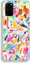 Case Company® - Samsung Galaxy S20 Plus hoesje - Watercolor Brushstrokes - Soft Cover Telefoonhoesje - Bescherming aan alle Kanten en Schermrand