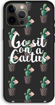 Case Company® - iPhone 12 Pro Max hoesje - Cactus quote - Biologisch Afbreekbaar Telefoonhoesje - Bescherming alle Kanten en Schermrand