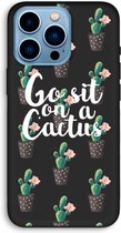 Case Company® - iPhone 13 Pro Max hoesje - Cactus quote - Biologisch Afbreekbaar Telefoonhoesje - Bescherming alle Kanten en Schermrand