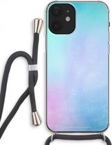 Case Company® - iPhone 12 hoesje met Koord - Mist pastel - Telefoonhoesje met Zwart Koord - Extra Bescherming aan alle Kanten en Over de Schermrand