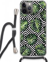 Case Company® - iPhone 13 Pro Max hoesje met Koord - Geometrische jungle - Telefoonhoesje met Zwart Koord - Extra Bescherming aan alle Kanten en Over de Schermrand