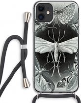 Case Company® - iPhone 11 hoesje met Koord - Haeckel Tineida - Telefoonhoesje met Zwart Koord - Extra Bescherming aan alle Kanten en Over de Schermrand