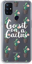 Case Company® - OnePlus Nord N10 5G hoesje - Cactus quote - Soft Cover Telefoonhoesje - Bescherming aan alle Kanten en Schermrand