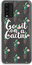 Case Company® - Xiaomi Redmi 9T hoesje - Cactus quote - Soft Cover Telefoonhoesje - Bescherming aan alle Kanten en Schermrand