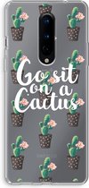 Case Company® - OnePlus 8 hoesje - Cactus quote - Soft Cover Telefoonhoesje - Bescherming aan alle Kanten en Schermrand