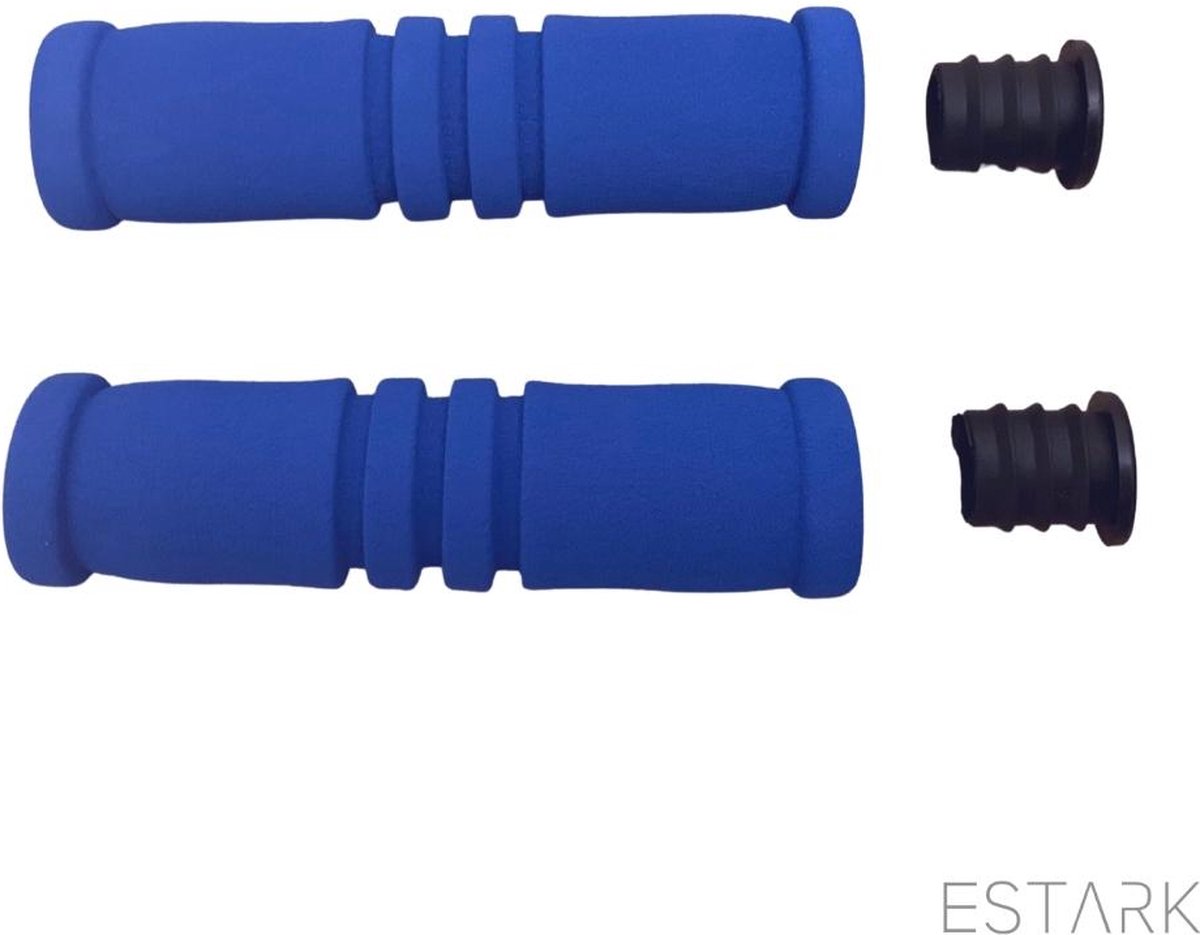 ESTARK® - Fietshandvatten - Zacht - Handvatten - Universeel - Fiets - Grips - Extra Grip – Fietshandvaten -Handvaten - Handig te monteren - Anti-slip – Fietsen – Stuur – Bikegrips - Zacht - Soft – Blauw (SB) - ESTARK