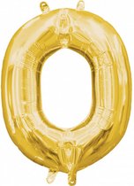 folieballon letter O 25 x 33 cm goud