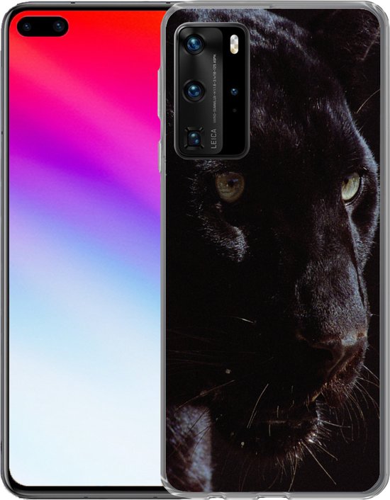 Coque Huawei P40 Pro - Panthère - Animal - Zwart - Coque de téléphone en Siliconen