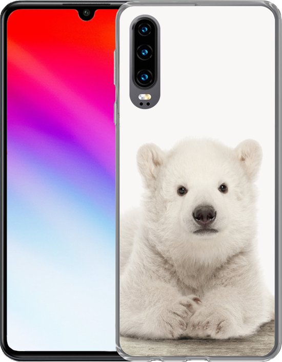 Coque Huawei P30 - Ours polaire jeune - Bébé ours polaire - Chambre d'enfant - Chambre d' Chambre de bébé - Coque de téléphone en Siliconen -