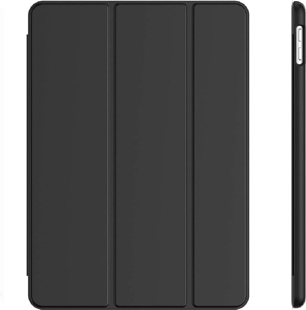LuxeBass Hoesje geschikt voor iPad 10.2 (2019/2020) - Ultraslank Tri-fold Hoesje - Zwart