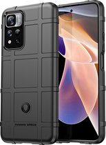 Xiaomi Redmi Note 11 Pro Plus 5G Hoesje - Mobigear - Rugged Shield Serie - TPU Backcover - Zwart - Hoesje Geschikt Voor Xiaomi Redmi Note 11 Pro Plus 5G