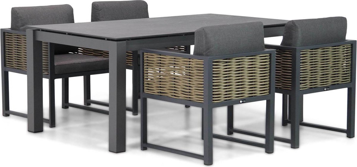 Santika Salviano/Yukon 180 cm dining tuinset 5-delig