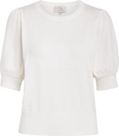 Minus Liva Knit Tee Tops & T-shirts Dames - Shirt - Gebroken wit - Maat XS