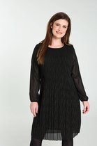 Cassis Dames Plisséjurk met glinsterend detail - Jurk - Maat 46