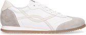 Manfield - Dames - Beige leren sneakers - Maat 40