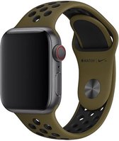 Apple Nike Sport Band voor Apple Watch Series 1-9 / SE - 38 / 40 / 41 mm - Olive Flak / Black