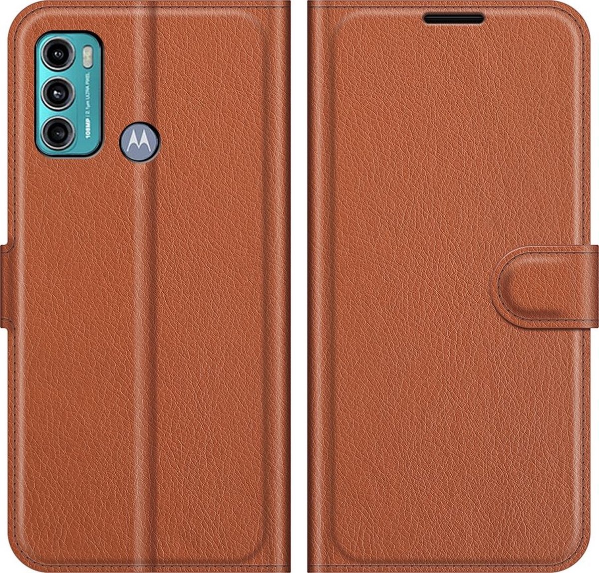 Mobigear Telefoonhoesje geschikt voor Motorola Moto G60 Hoesje | Mobigear Classic Bookcase Portemonnee | Pasjeshouder voor 3 Pasjes | Telefoonhoesje voor Pinpas / OV Kaart / Rijbewijs - Bruin