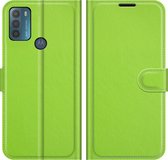 Motorola Moto G50 Hoesje - Mobigear - Classic Serie - Kunstlederen Bookcase - Groen - Hoesje Geschikt Voor Motorola Moto G50